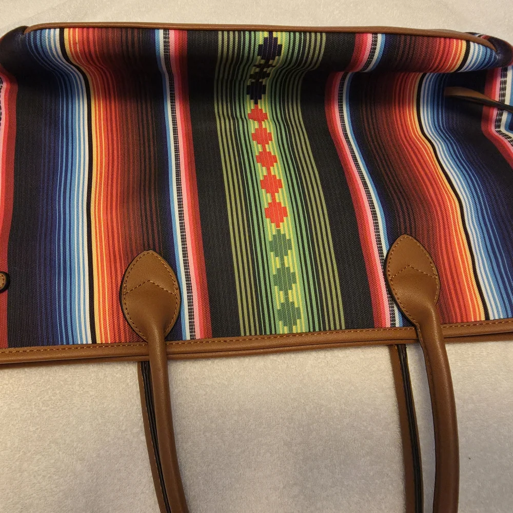 Colorful Striped Tote Bag - Picture 9 of 16